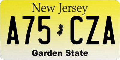 NJ license plate A75CZA