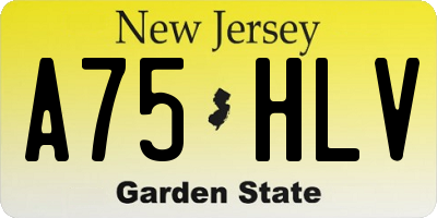 NJ license plate A75HLV