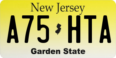 NJ license plate A75HTA