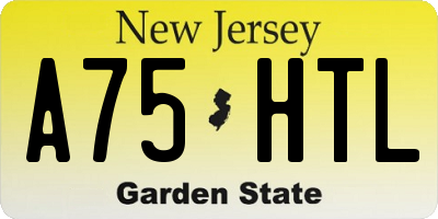 NJ license plate A75HTL