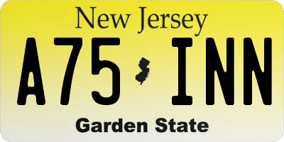 NJ license plate A75INN