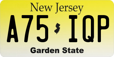 NJ license plate A75IQP