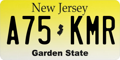 NJ license plate A75KMR