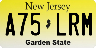 NJ license plate A75LRM