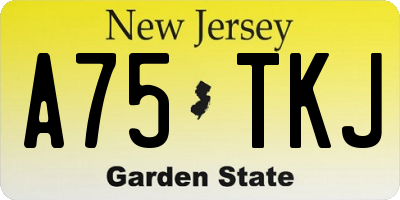 NJ license plate A75TKJ