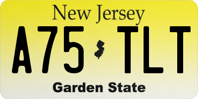 NJ license plate A75TLT