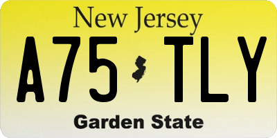 NJ license plate A75TLY