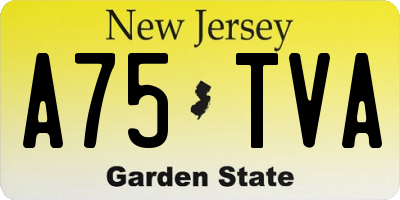 NJ license plate A75TVA