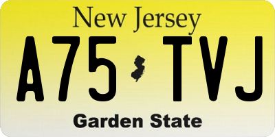 NJ license plate A75TVJ