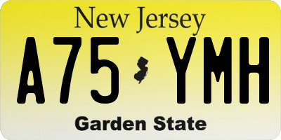 NJ license plate A75YMH