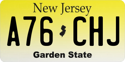 NJ license plate A76CHJ