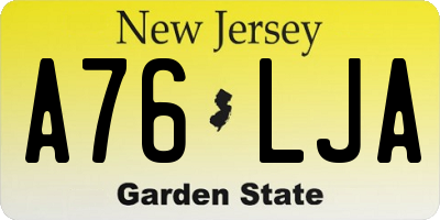 NJ license plate A76LJA