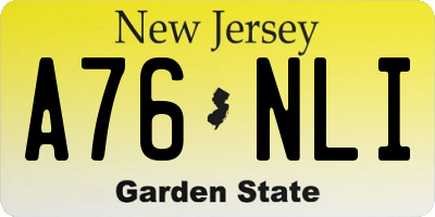 NJ license plate A76NLI