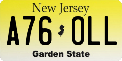 NJ license plate A76OLL