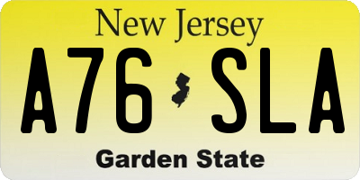 NJ license plate A76SLA