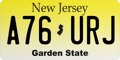 NJ license plate A76URJ
