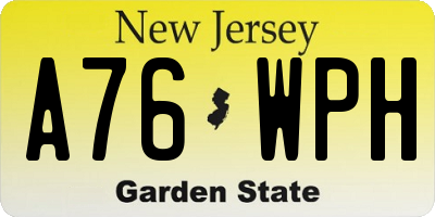 NJ license plate A76WPH