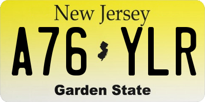NJ license plate A76YLR