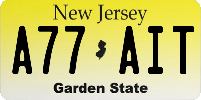 NJ license plate A77AIT