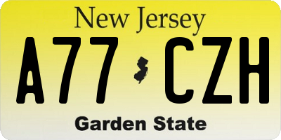 NJ license plate A77CZH