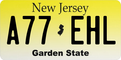 NJ license plate A77EHL