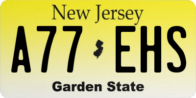 NJ license plate A77EHS