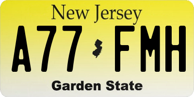 NJ license plate A77FMH