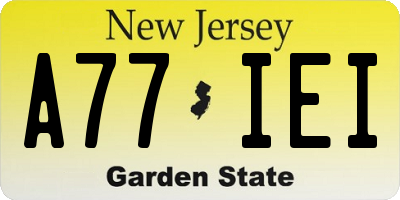 NJ license plate A77IEI