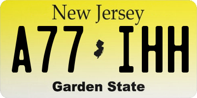 NJ license plate A77IHH