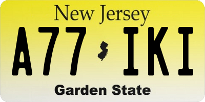 NJ license plate A77IKI