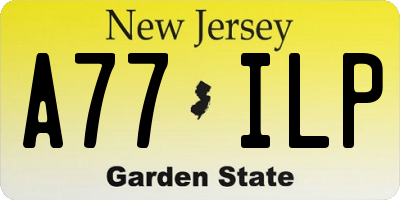NJ license plate A77ILP