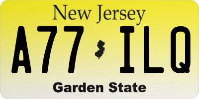 NJ license plate A77ILQ