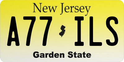 NJ license plate A77ILS