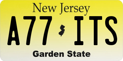 NJ license plate A77ITS
