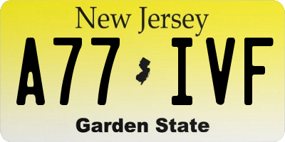 NJ license plate A77IVF