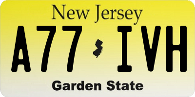 NJ license plate A77IVH