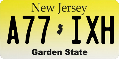 NJ license plate A77IXH