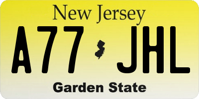 NJ license plate A77JHL