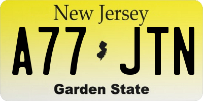 NJ license plate A77JTN