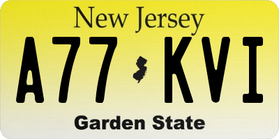 NJ license plate A77KVI