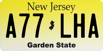 NJ license plate A77LHA