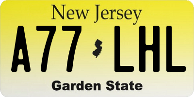 NJ license plate A77LHL
