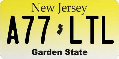 NJ license plate A77LTL