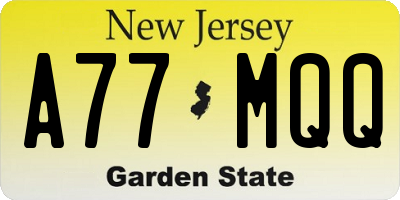 NJ license plate A77MQQ