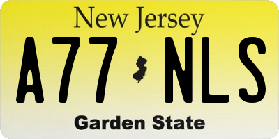NJ license plate A77NLS