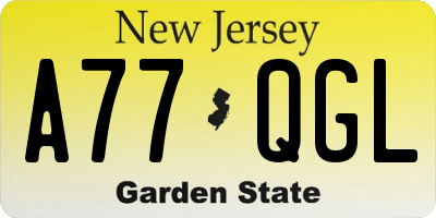 NJ license plate A77QGL