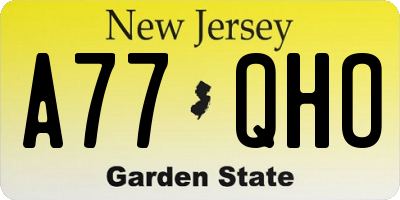 NJ license plate A77QHO