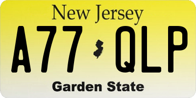 NJ license plate A77QLP