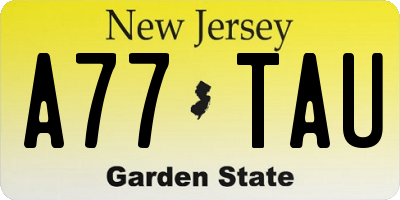 NJ license plate A77TAU