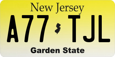 NJ license plate A77TJL